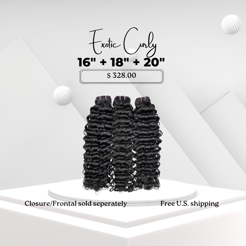 16+18+20" Exotic Curly Bundle